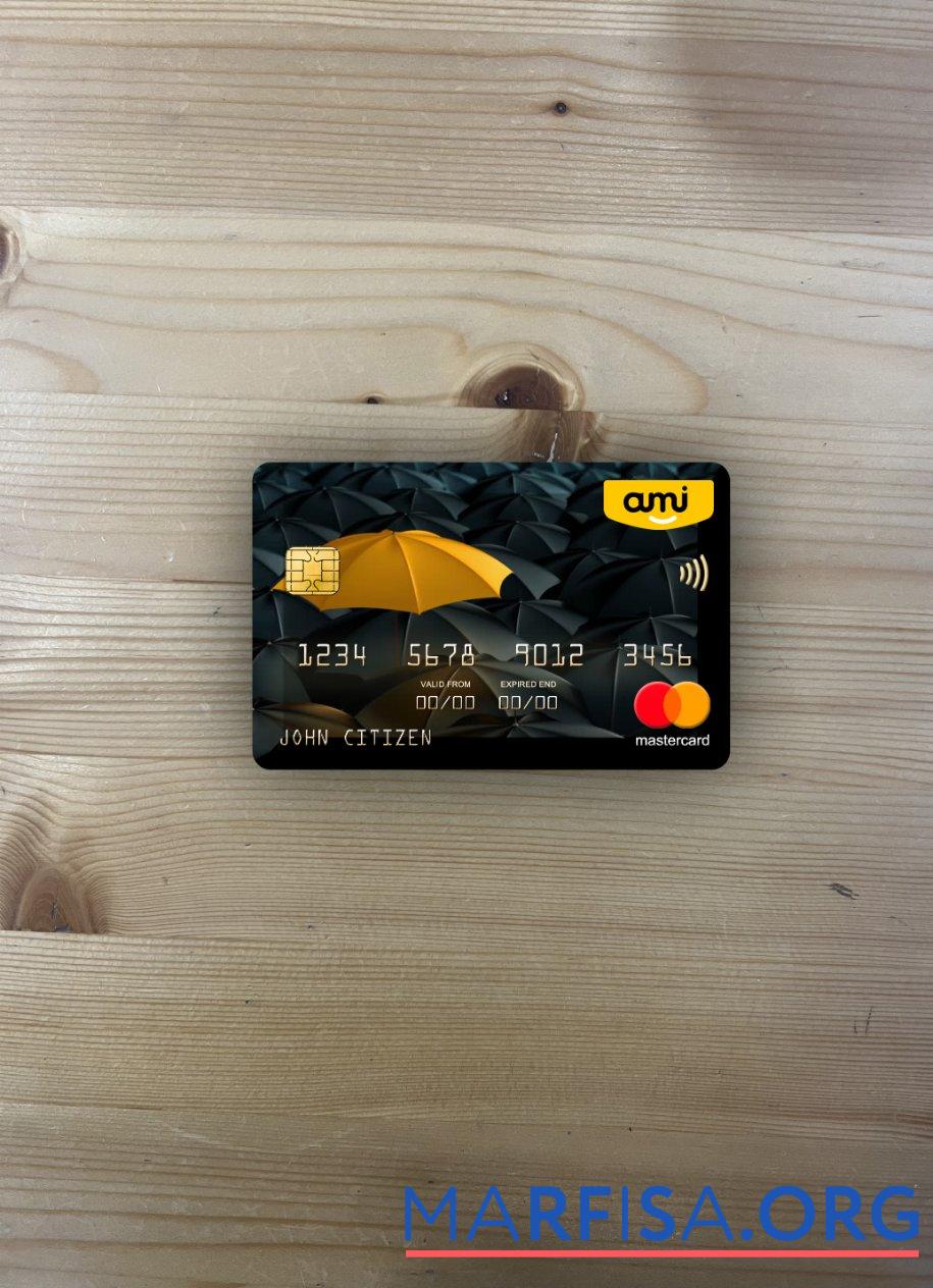 Blank New Zealand Ami Insurance Limited bank mastercard photolook front real example